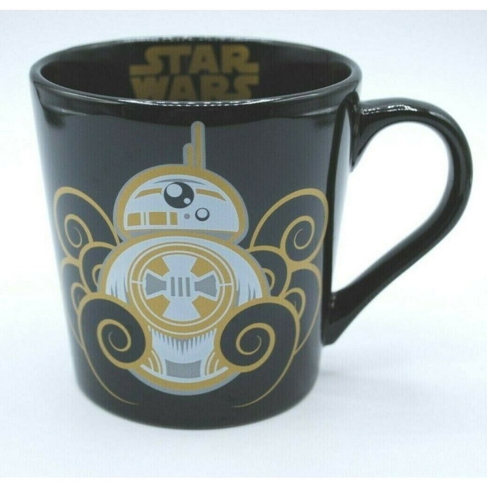 Lucas Film Star Wars Coffee Tea Mug Black BB-8 Cup Force Awakens Jedi Rare